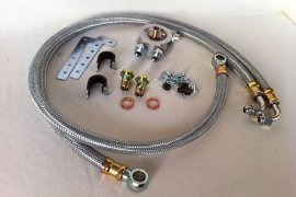 Assembly kit oil cooler VW G60, G40 - Steel braided lines