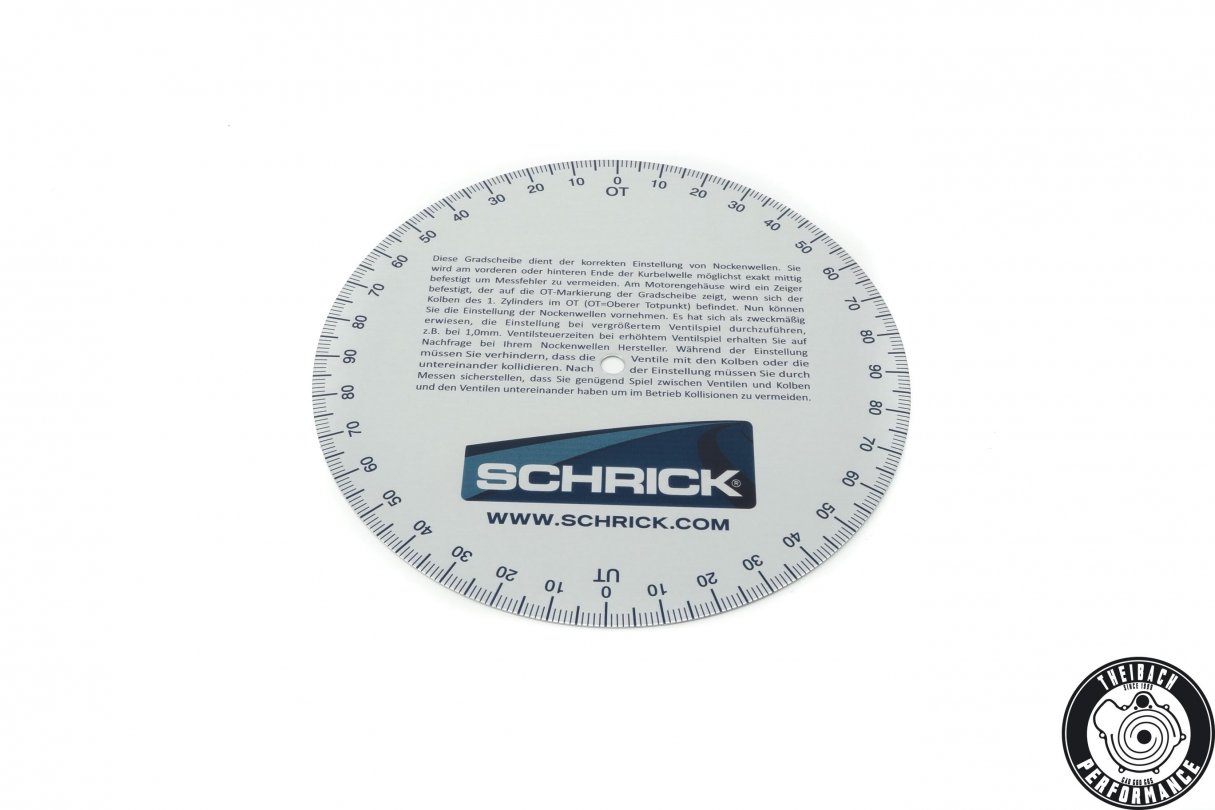 Graduated disc from Schrick for adjusting the camshaft / timing