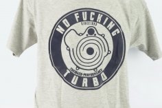 T-Shirt men NO FUCKING TURBO - retro grey