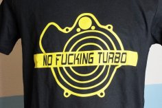 T-shirt men NO FUCKING TURBO in black